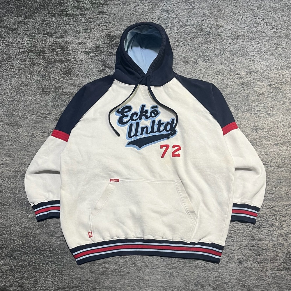 Vintage Ecko UNLTD Hoodie Sweatshirt Mens XXL Spell Out Logo‎ Hip-Hop Skater Y2K